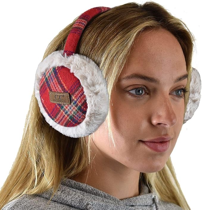 C.C Soft Winter Warm Adjustable Headband Ear Warmer Earmuffs