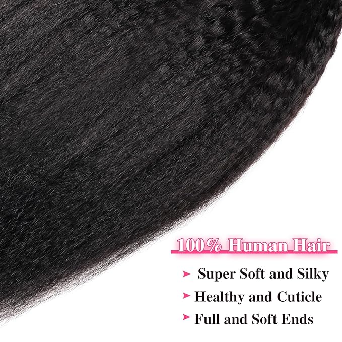 New Seamless Kinky Straight Clip In Hair Extension Real Human Hair 16 Inch PU Weft Kinky Straight Clip Ins Human Hair Clip on Hair Extensions 8pcs with 18Clips Per Set 120g