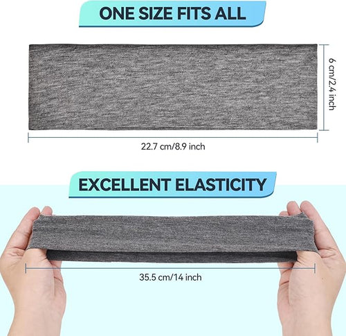 14 PCS Headbands for Women, Soft Elastic Hairbands, Fashion Non-Slip Cotton Sweat-Absorbent Sports Head Bands for Daily Workout, Running, Yoga, Makeup