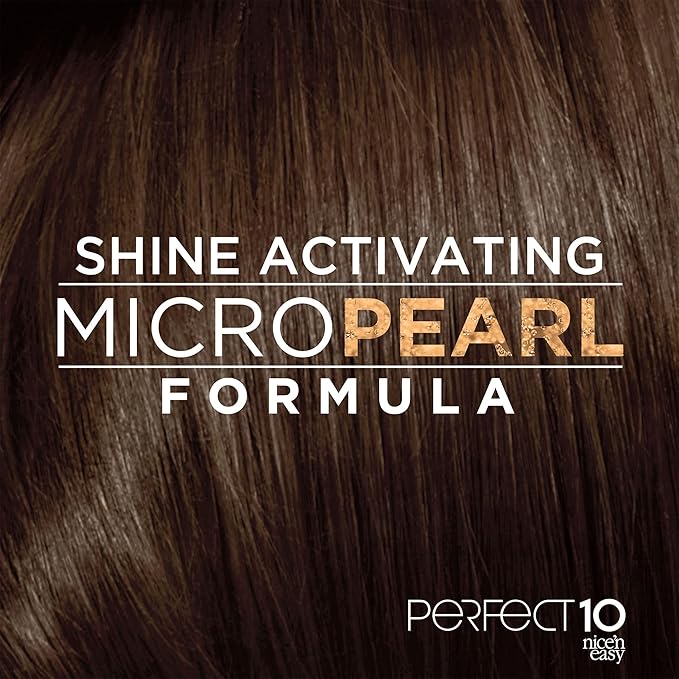 Clairol Nice‘n Easy Perfect 10 Permanent Hair Dye, 5G Medium Golden Brown Hair Color, Pack of 1
