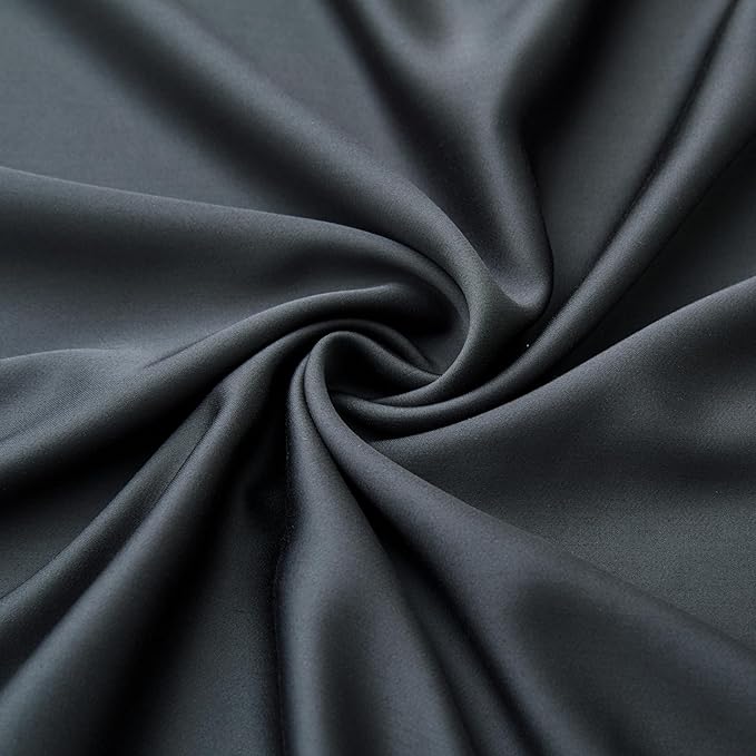 Luxury Bamboo Market | King Envelope Pillowcase Set | 100% Viscose Made from Bamboo | Organically Grown | Ultra Soft | Cooling | 2pcs [Charcoal Grey]