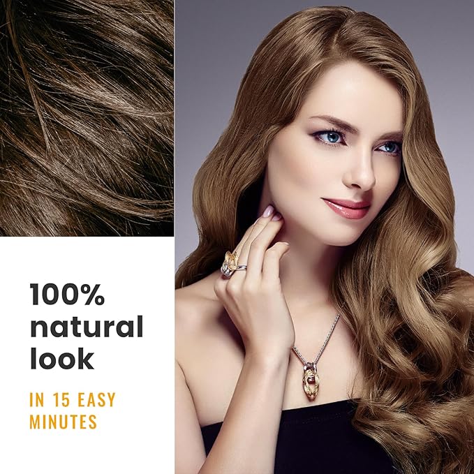 KINGMING Hair Dye Shampoo 3 in 1 for Gray Hair, Hair Color Shampoo for Women Men Grey Hair Coverage