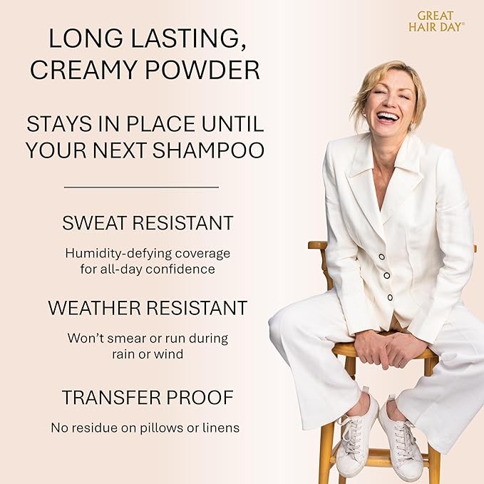 Joan Rivers Great Hair Day Root Touch Up Powder Duo - Fill-in Powder for Thicker, Fuller Looking Hair (Salt & Pepper)
