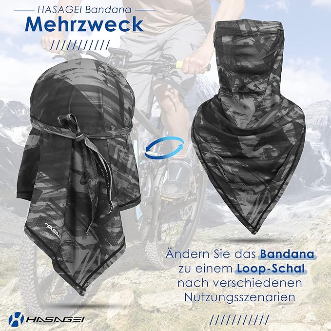 Bandanas Skull Caps for Men, Women Breathable Neck Gaiters, Sweat Wicking Do Rags Head Wraps, Helmet Liner Durag