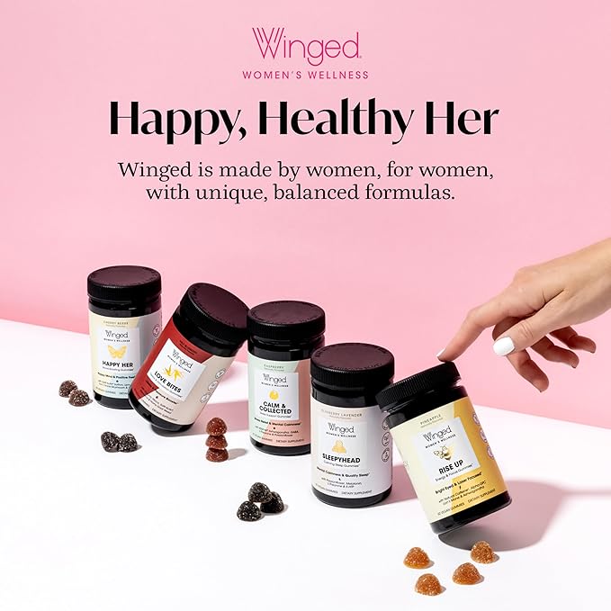 Winged Wellness Glow Up AM, Collagen Powder for Women - Morning Beauty Supplement for Glowing Skin with Grass-Fed Hydrolyzed Collagen Peptides, Lion's Mane & Maca Root - 21 Servings, Unflavored