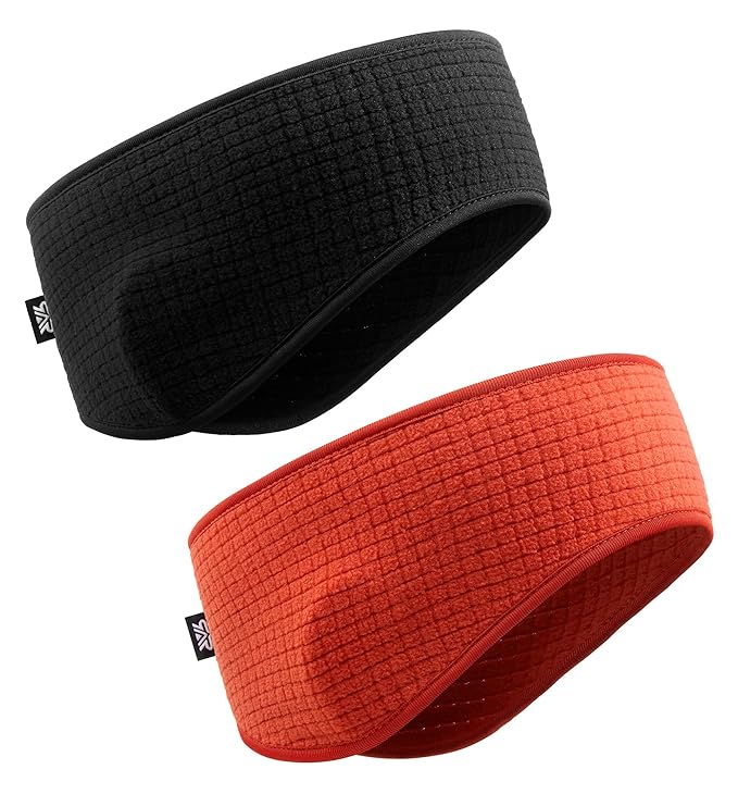 SUNMECI Lightweight Soft Fleece Headband - Breathable Ear Muffs for Men Women in Winter Running Cycling Ski Comfortable Warm for Clod Weather Sports