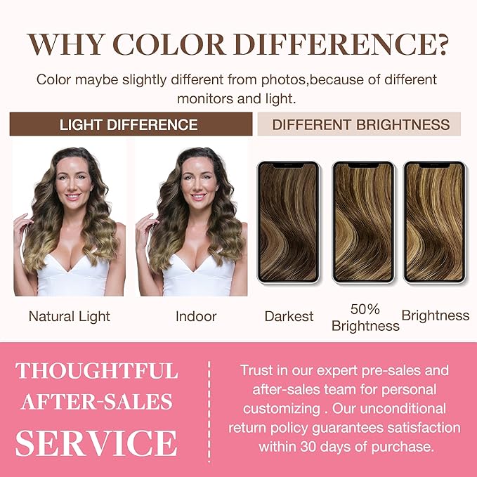 GOO GOO Clip in Hair Extensions Real Human Hair, Remy Human Hair Extensions Clip ins for Women, Natural Human Hair, 14inch 130g 9Pcs, 4/27/4 Balayage Chocolate Brown to Caramel Blonde