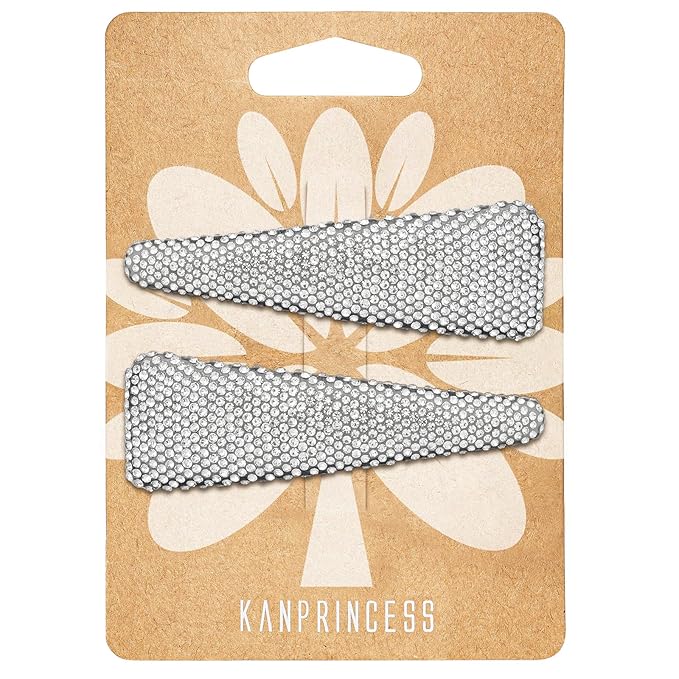 2PCS Rhinestone Hair Clips,Snap Hair Accessories,Decorative Hair Clips,Rhinestone Barrettes For Women Girls(SET17)