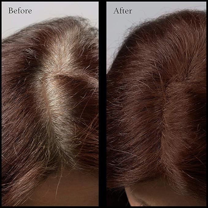 Hair Root Touch Up Powder - Dark Auburn - 11 True-to-Nature Root Concealer Shades - Long-lasting, Zero Fragrance, Talc or Parabens - With Brush