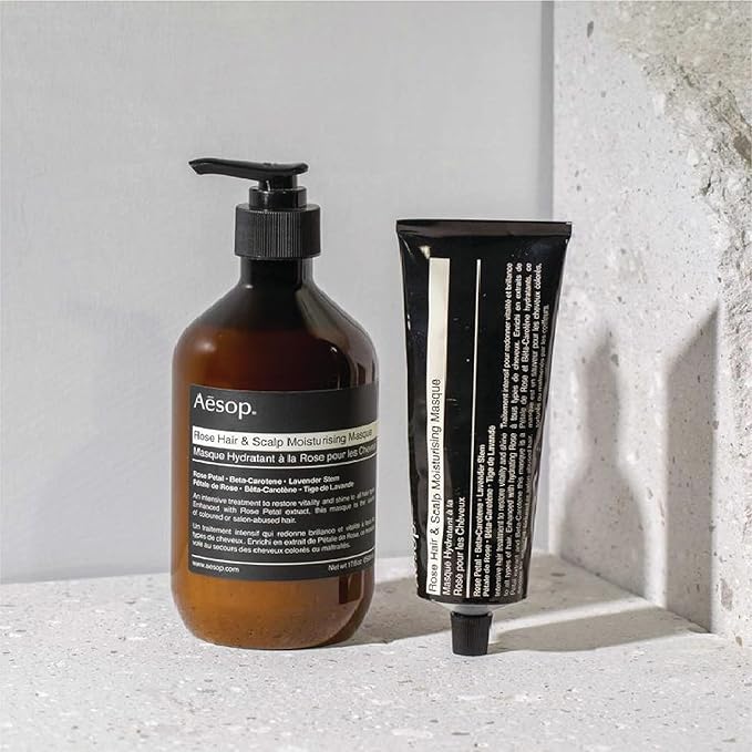 Aesop Rose Hair and Scalp Moisturizing Masque | Conditioning Treatment for Dry Scalps | Instantly Adds Shine and Softness to Hair | 17.1 oz / 500 mL