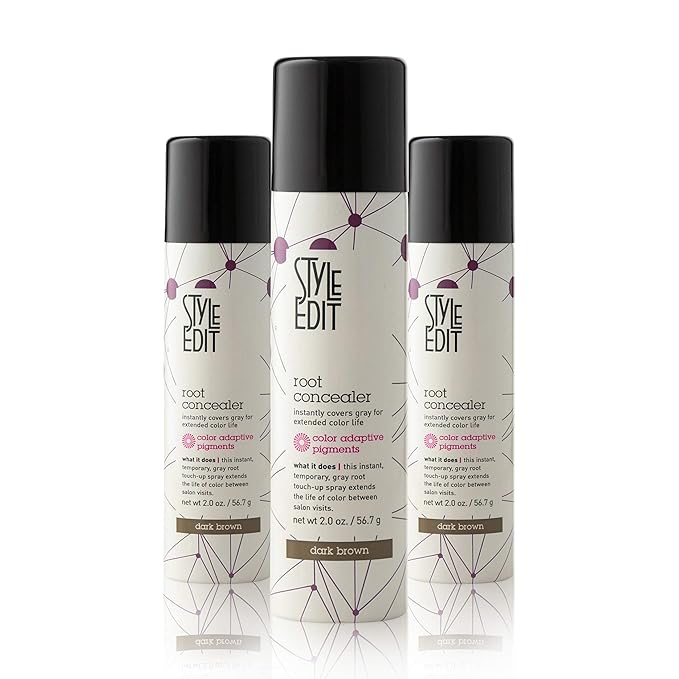 Style Edit Root Concealer Dark Brown 2 oz. (Pack of 3)