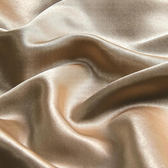 BEDELITE Satin Body Pillow Cover, Super Soft and Cooling Body Pillow Pillowcase for Hair and Skin, Breathable Silky Full Long Pillowcase Cover(20"x54", Tawny Brown)