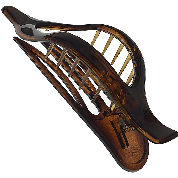 Camila Paris CP2372 French Hair Clips, Large Side Slide Hair Clips for Long Curly Wavy Hair, Strong Hold No Slip Grip, Girls Hair Claw Clips for Women, Styling Girls Hair Accessories, Made In France