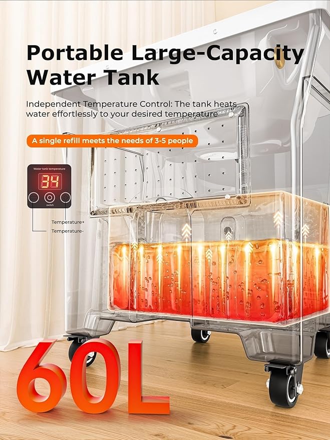 Innovative Touch Screen Dual System Japanese Head Spa Equipment, with 60L Large Water Storage Tank, Support 360°Water Circulation & Light Therapy
