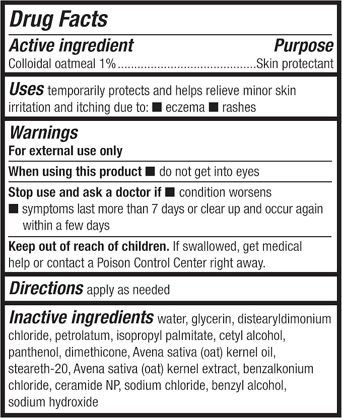 Amazon Basics Eczema Soothing Moisturizing Cream with Colloidal Oatmeal, 7.3 ounce (Pack of 1) (Previously Solimo)