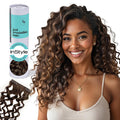 Irresistible Me 3A Curls Real Human Hair Extensions Clip Ins – 100% Human Hair Clip In Extensions for Length & Volume – Invisible Extension – Heat Resistant & Dyeable – Light Brown, 20 Inches