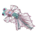 SHE'S FREE STYLE JUST FOR YOU Oriental Elegant Goldfish Hair Clip, Luxurious Handmade Weave Hairpin for Women, Unique Goldfish Design, Side Clip for Bangs, Small Luxury Accessory