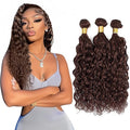Color 4 Human Hair Bundle Brown Kinky Curly Bundles Niegmeag Virgin Remy Hair 3 Bundles 24 26 28 Inch Double Weft Dark Brown Kinky Curly Bundle