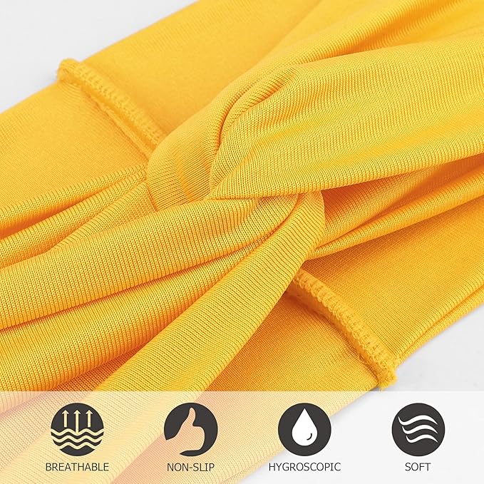 DRESHOW 8 Pack Headbands for Women Yoga Knotted Headbands Elastic Criss Cross Hair Accessories Sports Head Wrap Non Slip