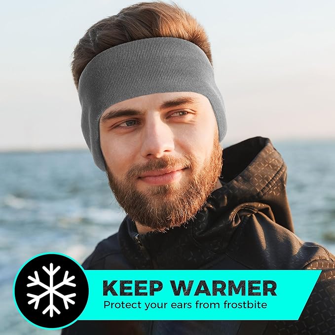 WTACTFUL Double-Layer Fleece Pro, Ear Warmers Muffs Cold Weather Winter Headband Ear Covers for Men Women Ski Running Cycling