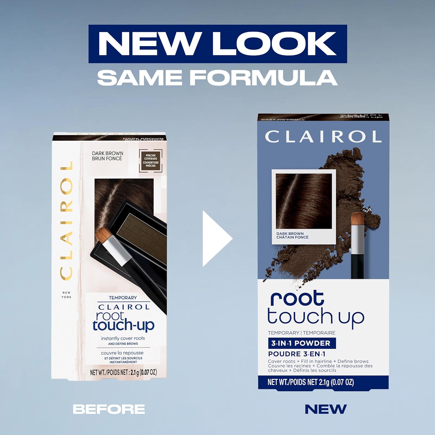 Clairol Root Touch-Up Temporary Concealing Powder, Dark Brown Hair Color, Pack of 1