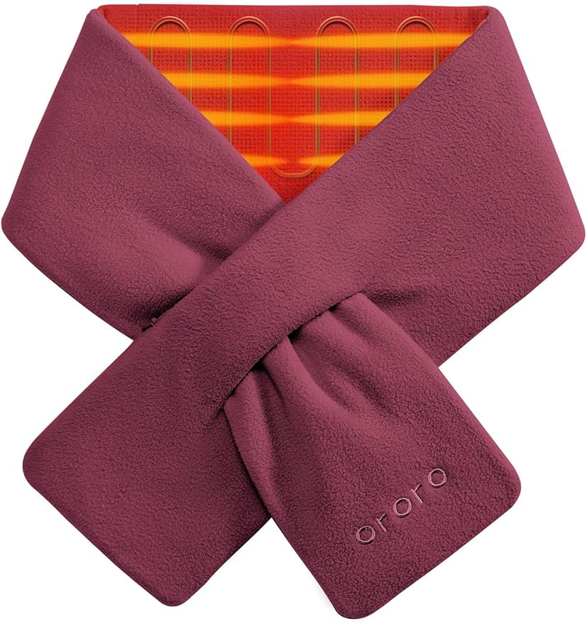 ORORO Heated Scarf, Up to 12 Hours of Warmth, Heated Neck Warmer with Rechargeable Battery