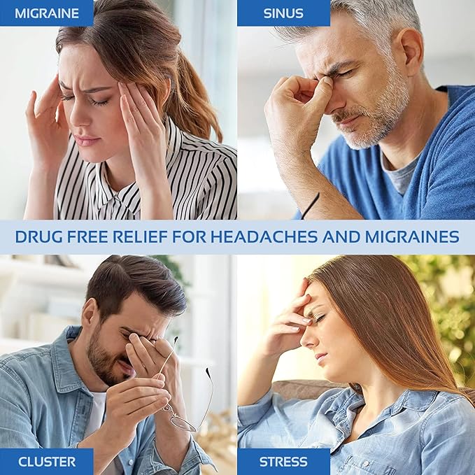 Migraine Relief Cap Ice Head Wrap Headache and Migraine Hat | Headache Relief with Hot/Cold Gel Head Ice Pack with Face and Eye Headache Mask Compress - Grey