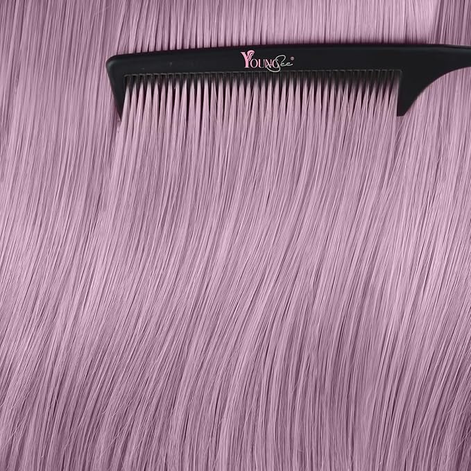 YoungSee Human Hair Tape in Extensions Purple Tape in Hair Extensions Lavender Real Hair Tape-in Extension Light Purple 12In Tape on Hair Extension for Party 20g 10pcs