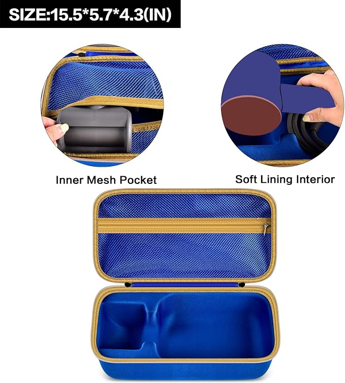 ANKHOH Case Holder Compatible with Dyson Supersonic Hair Dryer, Blow Dryer Storage Bag Fits for Dyson Supersonic Limited Gift Set Edition and Accessories(Box Only-Blue