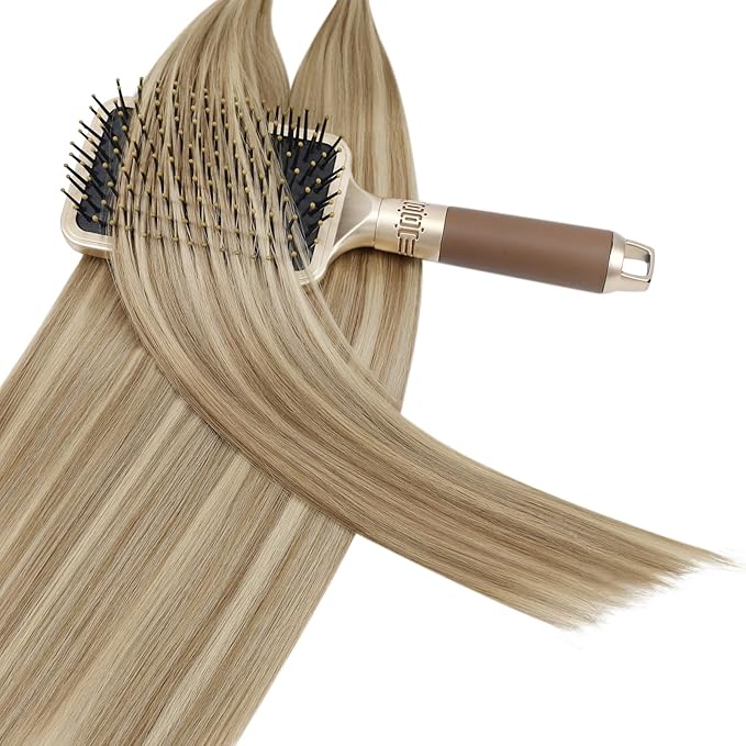 YoungSee U Tip Hair Extensions Highlight Golden Blonde and Medium Blonde Human Hair Utips Extensions for Thin Hair Highlight K Tips Human Hair Extension Silky Straight Hot Fusion 16inch 1G/S 50G