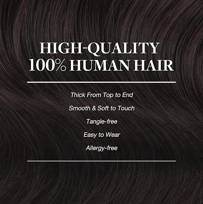 GOO GOO Clip in Hair Extensions Real Human Hair, Remy Human Hair Extensions Clip ins for Women, Natural Human Hair, 22inch 120g 7Pcs, 2A Light Brown