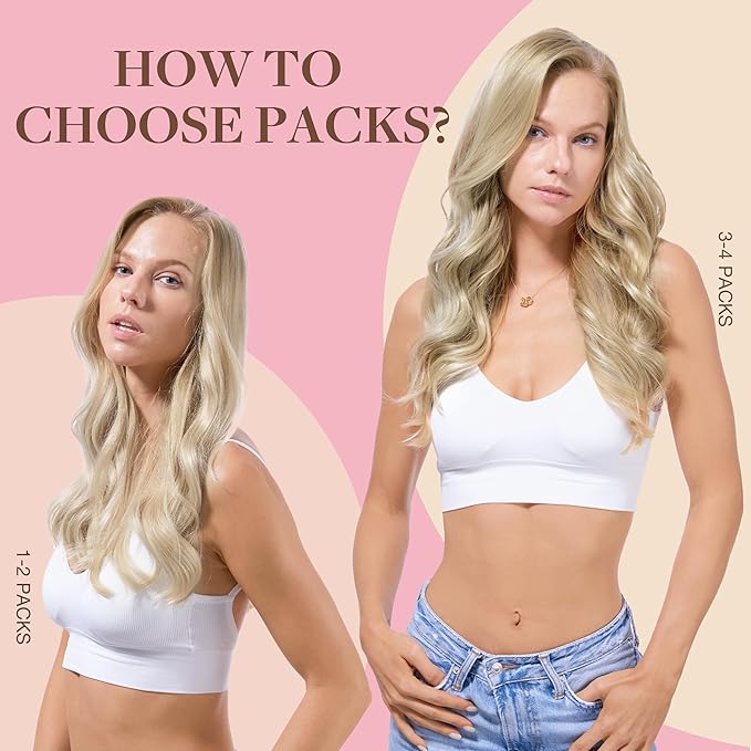 GOO GOO Tape in Hair Extensions Human Hair, 17A/60A Ash Blonde Highlighted Platinum Blonde, 22inch 50g 20pcs, Skin Weft Seamless Invisible, Silky Straight with Thick Ends, Remy Human Hair
