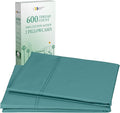 California Design Den Queen/Standard Pillow Cases Set of 2 - Premium 600 Thread Count, Soft 100% Cotton Queen Size Pillow Case, Crisp Sateen, Fits Standard & Queen Pillows - Teal