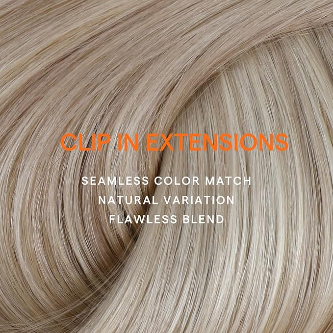 Full Shine Real Human Hair Extensions Clip ins Ash Blonde Highlighted 20 Inch Clip in Hair Extensions Real Human Hair Blonde 7 Pcs 120 G