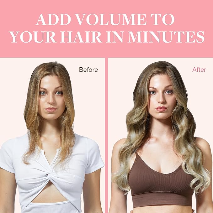 GOO GOO Clip in Hair Extensions Real Human Hair, Remy Human Hair Extensions Clip ins for Women, Natural Human Hair, 18inch 120g 7Pcs, 9/60 Balayage Ash Brown to Platinum Blonde