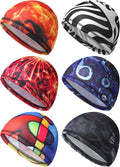 SATINIOR 6 Pcs Cooling Skull Cap Helmet Liner Sweat Wicking Cap Hard Hat Liner Bandana for Men Women Sports Cycling Running