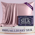DECOLURE 100% Pure Mulberry Silk Pillow Case King Size – Highest Grade 30 Momme 6A+, Luxuriously Soft & Cooling Silk Pillowcase for Hair & Skin, Hypoallergenic, Breathable, Hidden Zipper (Coral)
