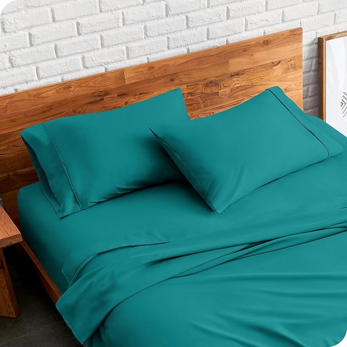 Bare Home Microfiber Pillow Cases - King Size Set of 2 - Cooling Pillowcases - Double Brushed - Emerald Pillowcases 2 Pack - Easy Care (King Pillowcase Set of 2, Emerald)