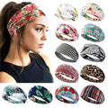 AKTVSHOW 12 Pack Boho Headbands - Wide Non-Slip Elastic Headbands, Trendy Hair Accessories for Women's Yoga, Workout, and Fashion