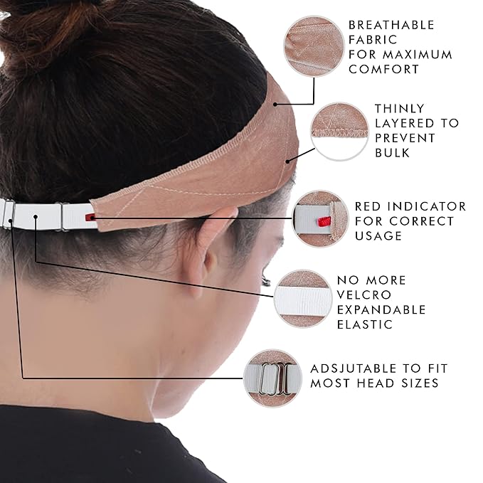 Madison Headwear Wig Grip Headbands For Women- Adjustable To Custom Fit Your Head - Velvet Comfort - Wig Bands No Slip Breathable Lightweight Material For All Day Wear! Keep Wig Comfortably Secured