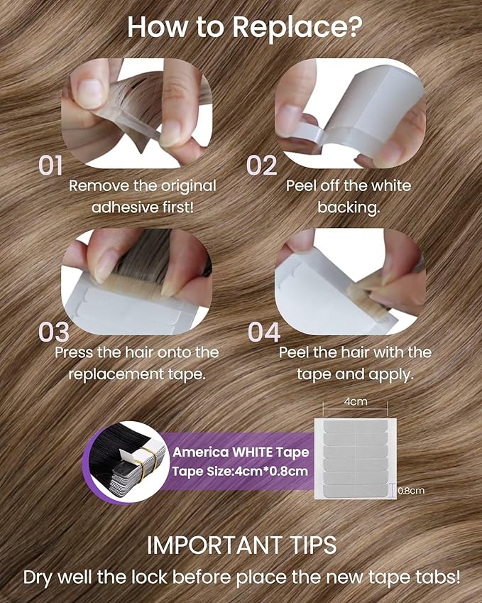 LaaVoo Tape in Hair Extensions Balayage Human Hair Tape in Extensions Ombre Light Brown to Ash Brown Mixed Brown 40pcs 100 Grams 16 Inch