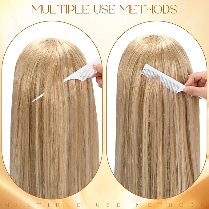Leinuosen 3 Pack Rat Tail Combs Fine Tooth Parting Tip for Women Carbon Fiber Heat Resistant Anti Static Teasing for Back Combing Root Teasing Adding Volume Evening Styling(White)