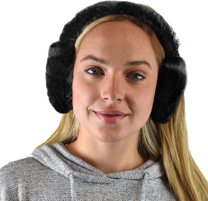C.C Soft Winter Warm Adjustable Headband Ear Warmer Earmuffs