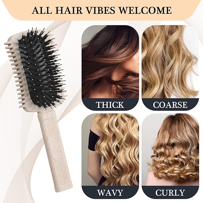 Curly Hair Brush Defining, Volume Curl Defining Brush for Effortlessly Detangling Shaping and Styling Men's Women's Curls, Waves & Coils, Curly Hair Products, Reduce Frizz, Beige 1PC