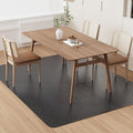 Area Floor Mat for Home, 8'×12' Large Black No Slip Waterproof Vinyl Area Rug for Dining Room, Spill Resistant Hard Floor Protector Cover for Mud Room, Easy Clean Splat Mat for Under High Chair