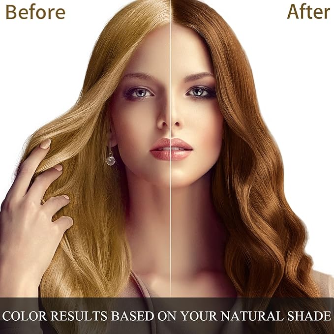 cosmpro Dark Brown Hair Dye Shampoo 3 in 1 for Gray Coverage for Women Instant Natural Hair Color Shampoo Semi Permanent 500ML - Champu Para Canas Mujer