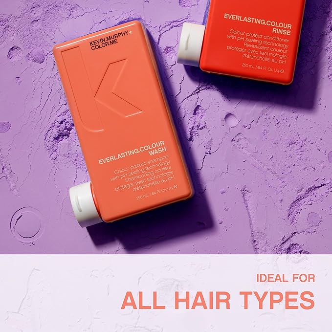 KEVIN.MURPHY EVERLASTING.COLOUR WASH - Hair Colour Shampoo - Colour Protect Hair Care - pH Balanced Shampoo - Sulphate Free - 250 mL / 8.4 fl oz (Pack of 2)