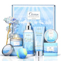 Gifts for Women, Ocean Scented Spa Gift for Women Birthday 7 Luxury Self Care Package, Gift Basket Care Package for Her Wife Mom Friends Female Bff
