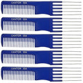 Lift Teasing Comb and Hair Pick 5 Pack Stainless Steel Lifts - Chemical and Heat Resistant Detangler - Anti Static Comb For All Hair Types By Cantor