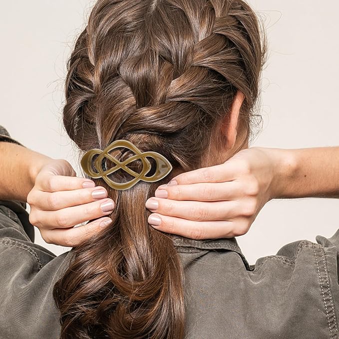 Hair Barrettes for Women 4packs Glossy Hair Clips French Hair Barrette Clip for Girls Vintage Hair Clips for Thick Thin Long Short Hair Stylish Hair Accessories for Women Girls